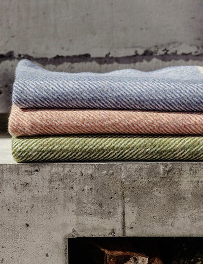 Indigo Corrán Irish Wool Throw Blanket - Cushendale Woollen Mills