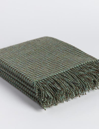 LIMITED EDITION - Sage Irish Wool Throw Blanket - Cushendale Woollen Mills