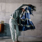 Azure Glynn Lambswool Throw Blanket - Cushendale Woollen Mills