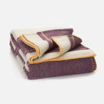 Purple Lacken Irish Wool Bed Blanket - Cushendale Woollen Mills