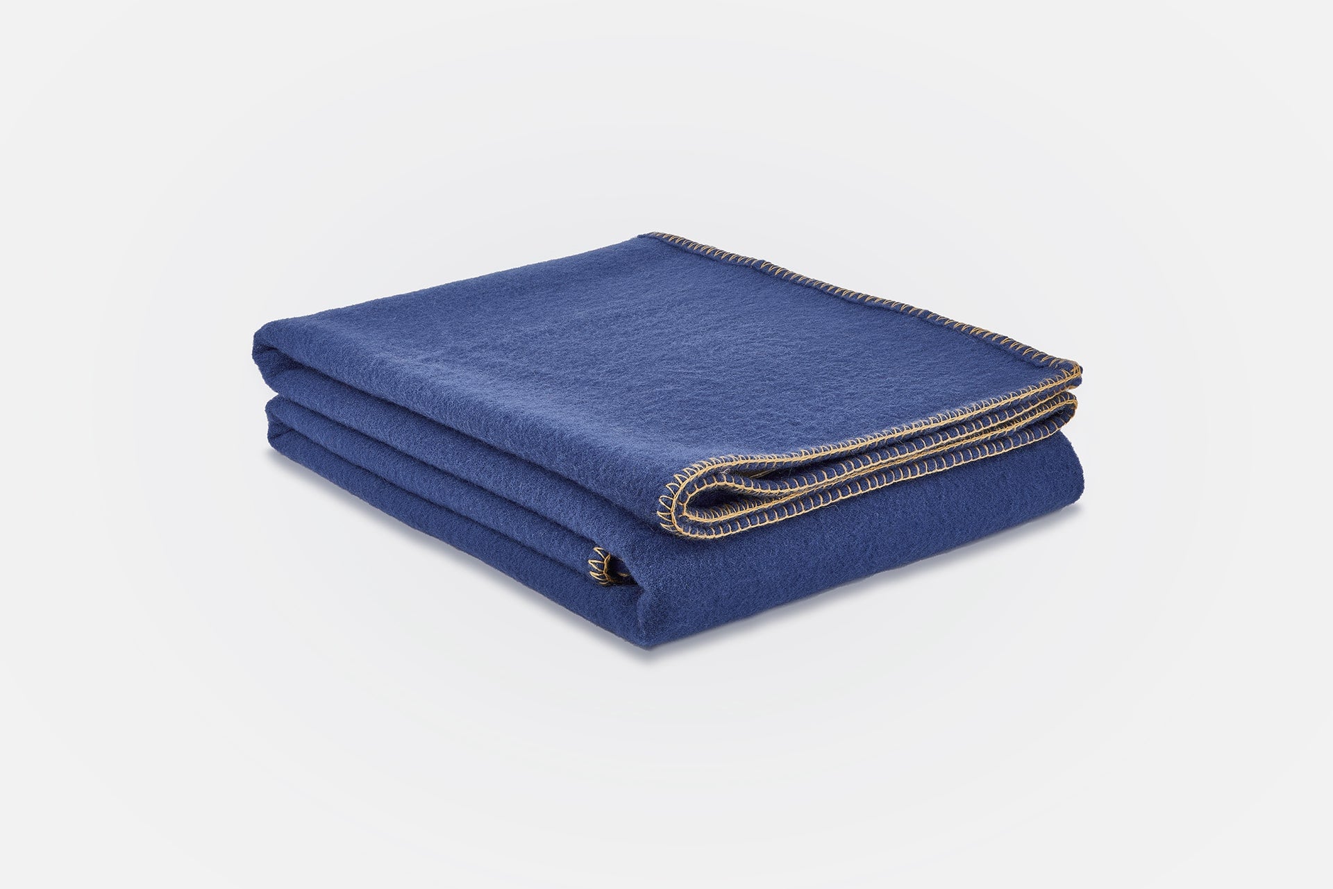 Cobalt Barrow Irish Wool Bed Blanket - Cushendale Woollen Mills
