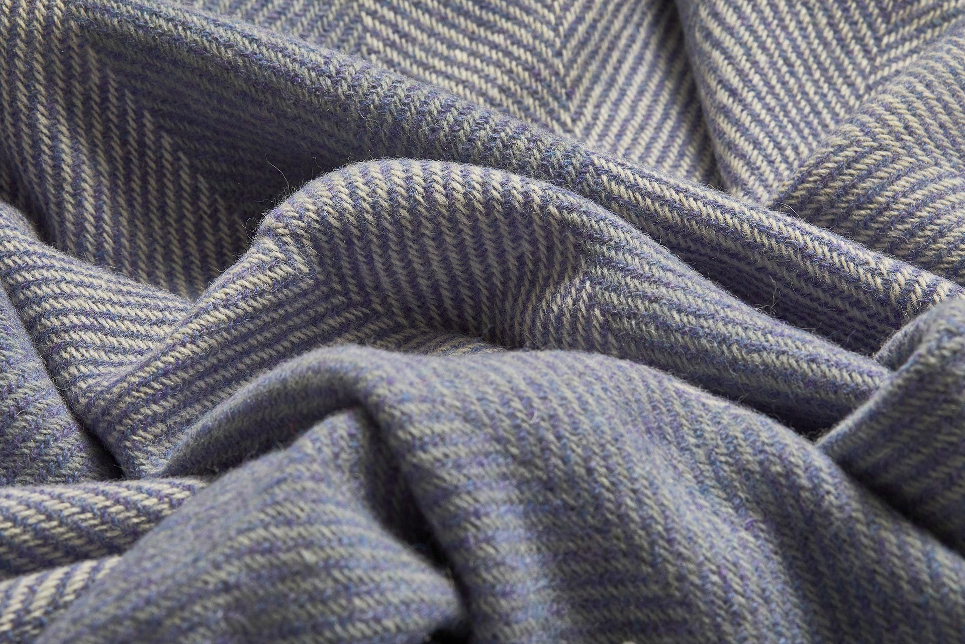 Indigo Corrán Irish Wool Throw Blanket - Cushendale Woollen Mills