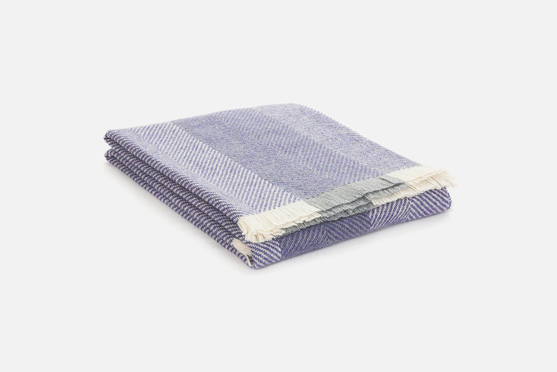 Indigo Corrán Irish Wool Throw Blanket - Cushendale Woollen Mills