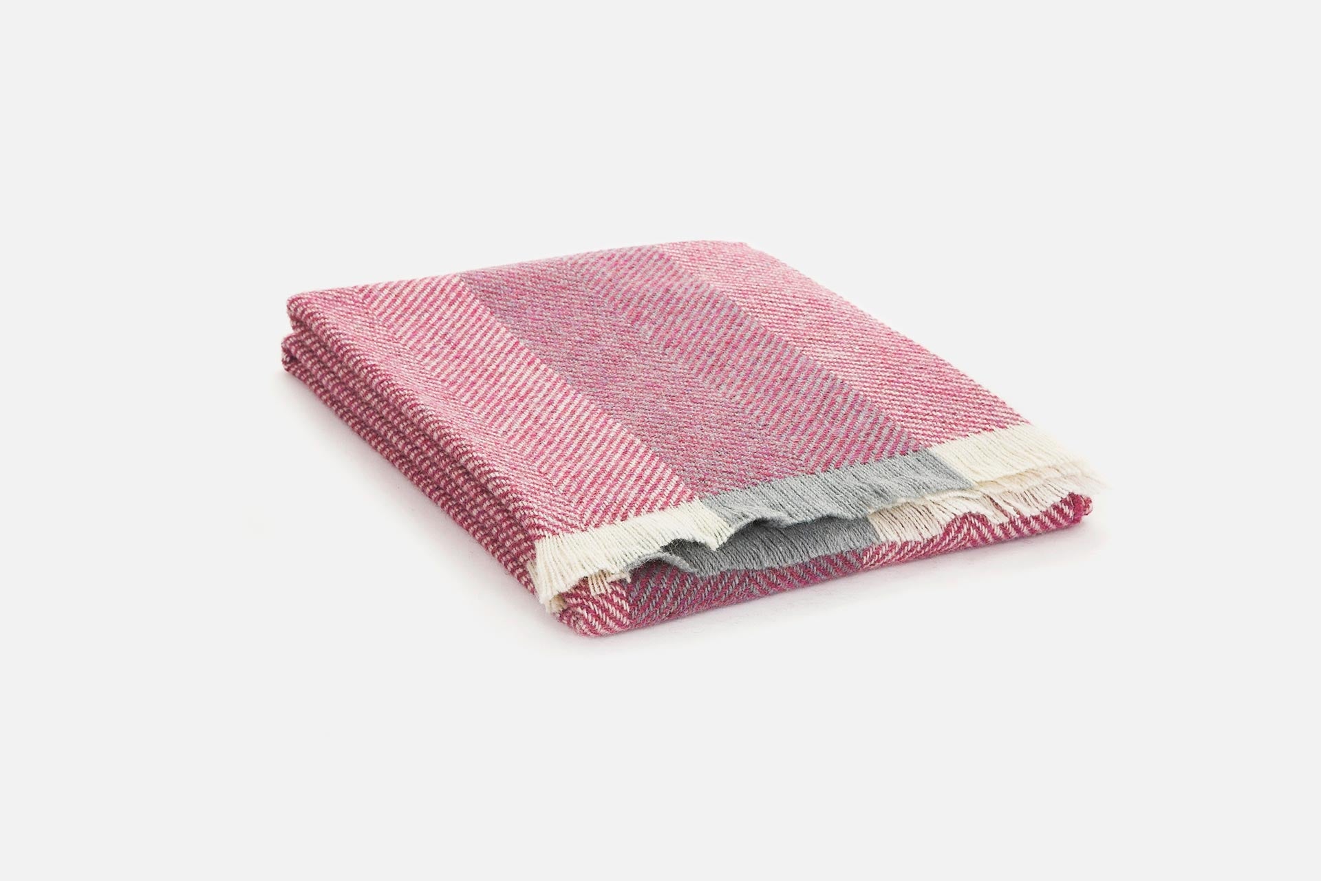 Pink Heather Corrán Irish Wool Throw Blanket - Cushendale Woollen Mills