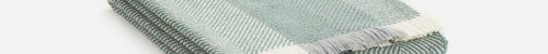 Sage Corrán Irish Wool Throw Blanket - Cushendale Woollen Mills