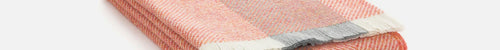 Salmon Corrán Irish Wool Throw Blanket - Cushendale Woollen Mills