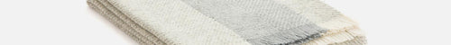 Silver Corrán Irish Wool Throw Blanket - Cushendale Woollen Mills