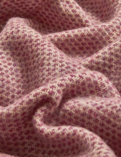 Pink Heather Kilkenny Irish Wool Throw Blanket - Cushendale Woollen Mills