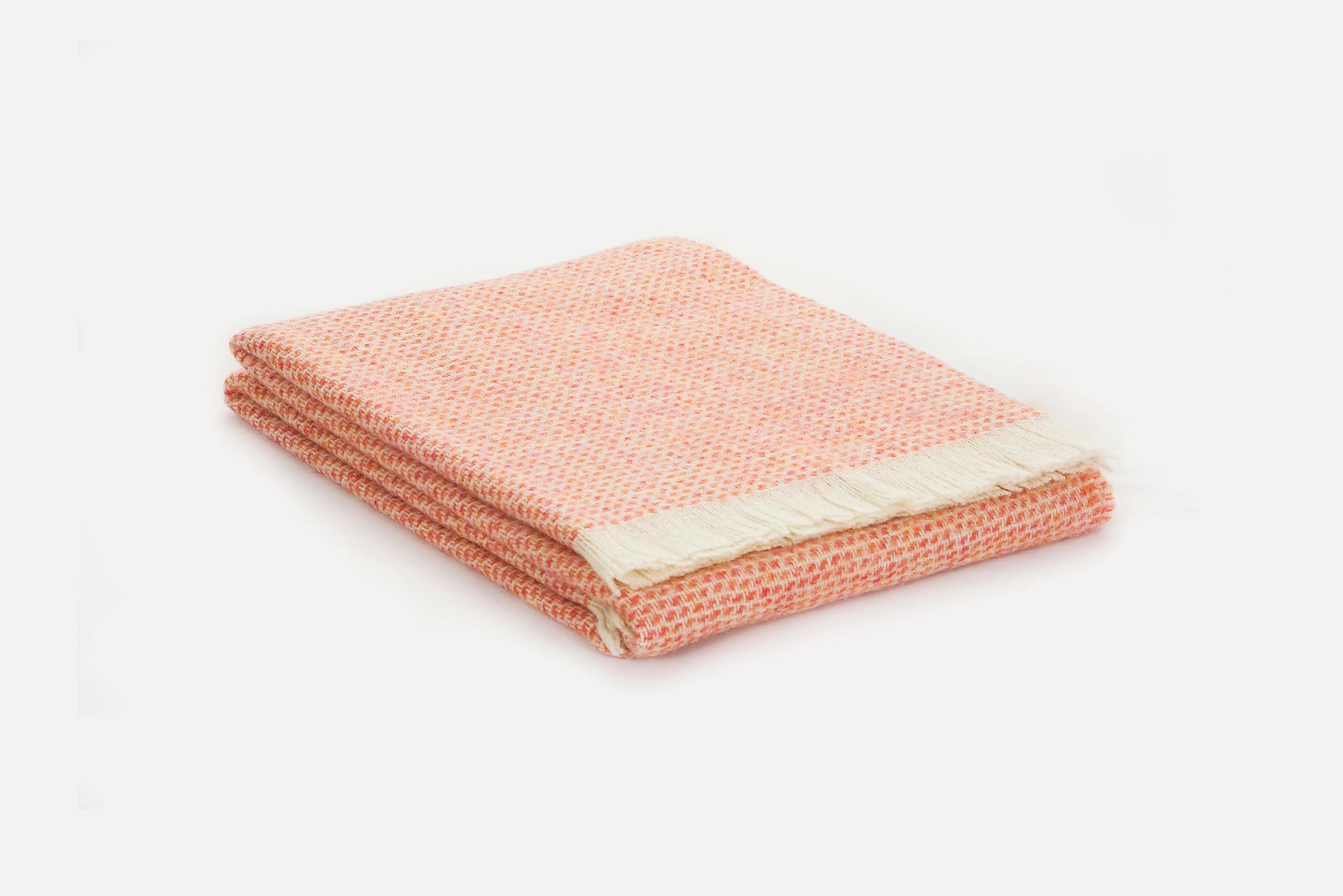 Salmon Kilkenny Irish Wool Throw Blanket - Cushendale Woollen Mills