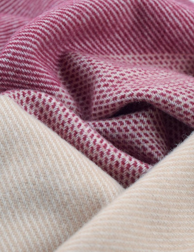 Wine Ballyogan Lambswool Throw Blanket - Cushendale Woollen Mills