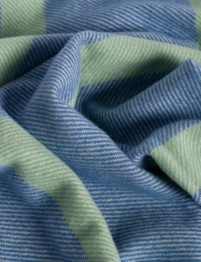 Blue Classic Kileen Lambswool Baby Blanket - Cushendale Woollen Mills