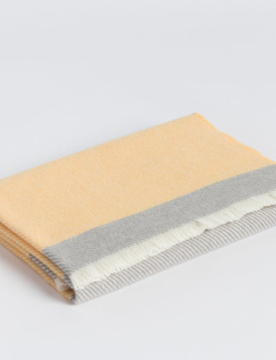 Lemon Classic Kileen Lambswool Baby Blanket - Cushendale Woollen Mills