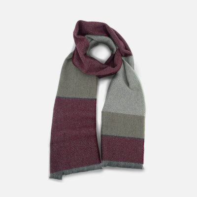 Wine Bahana Lambswool Scarf - Cushendale Woollen Mills