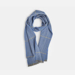 Blue Turra Merino Lambswool Scarf - Cushendale Woollen Mills