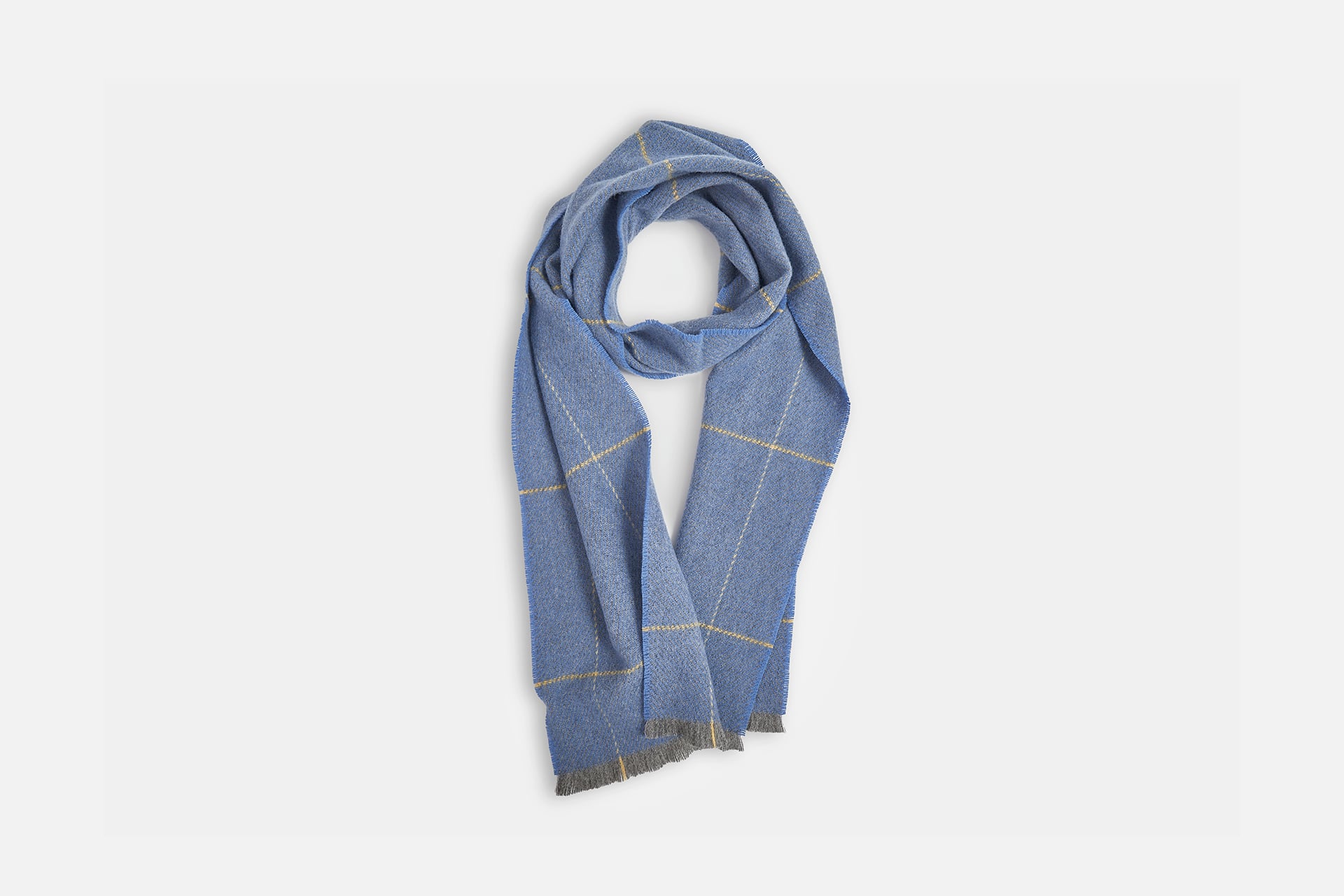 Blue Turra Merino Lambswool Scarf - Cushendale Woollen Mills