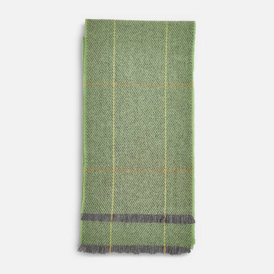 Lime Turra Merino Lambswool Scarf - Cushendale Woollen Mills