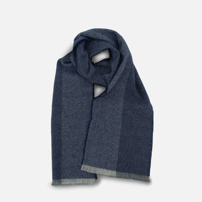Navy Uisce Lambswool Scarf - Cushendale Woollen Mills