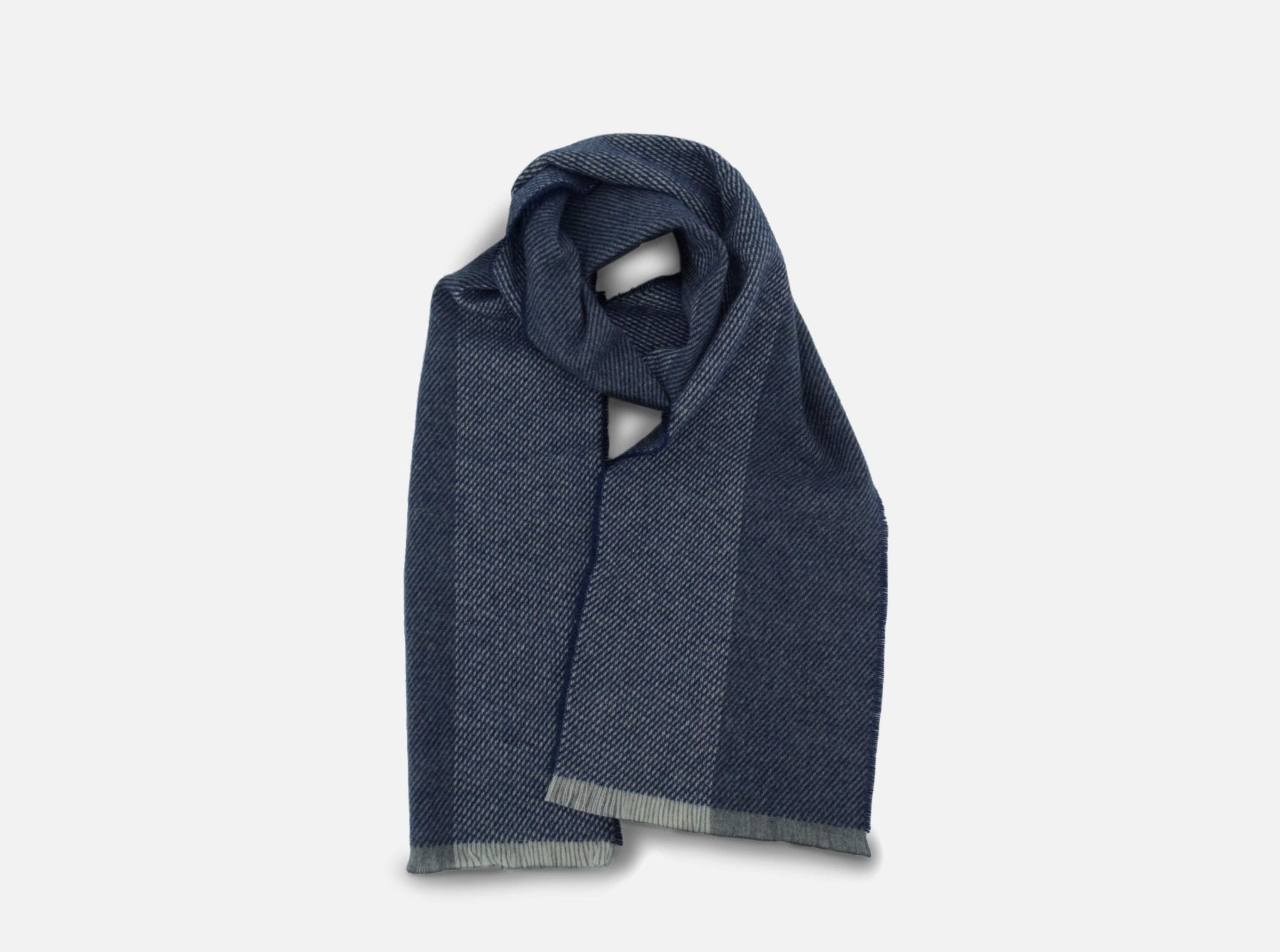 Navy Uisce Lambswool Scarf - Cushendale Woollen Mills