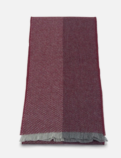 Wine Uisce Lambswool Scarf - Cushendale Woollen Mills