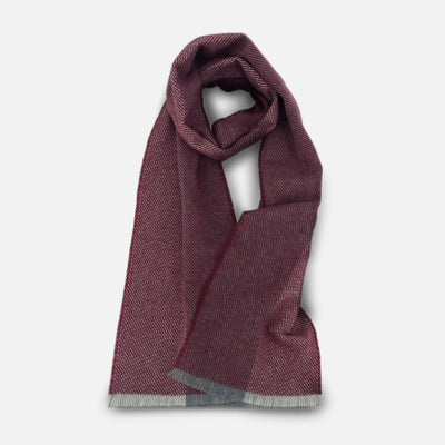 Wine Uisce Lambswool Scarf - Cushendale Woollen Mills