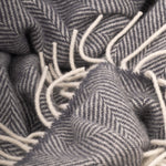 Graphite Aclare Lambswool Throw Blanket - Cushendale Woollen Mills