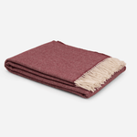 Wine Aclare Lambswool Throw Blanket - Cushendale Woollen Mills