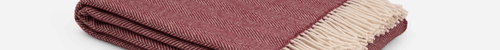Wine Aclare Lambswool Throw Blanket - Cushendale Woollen Mills