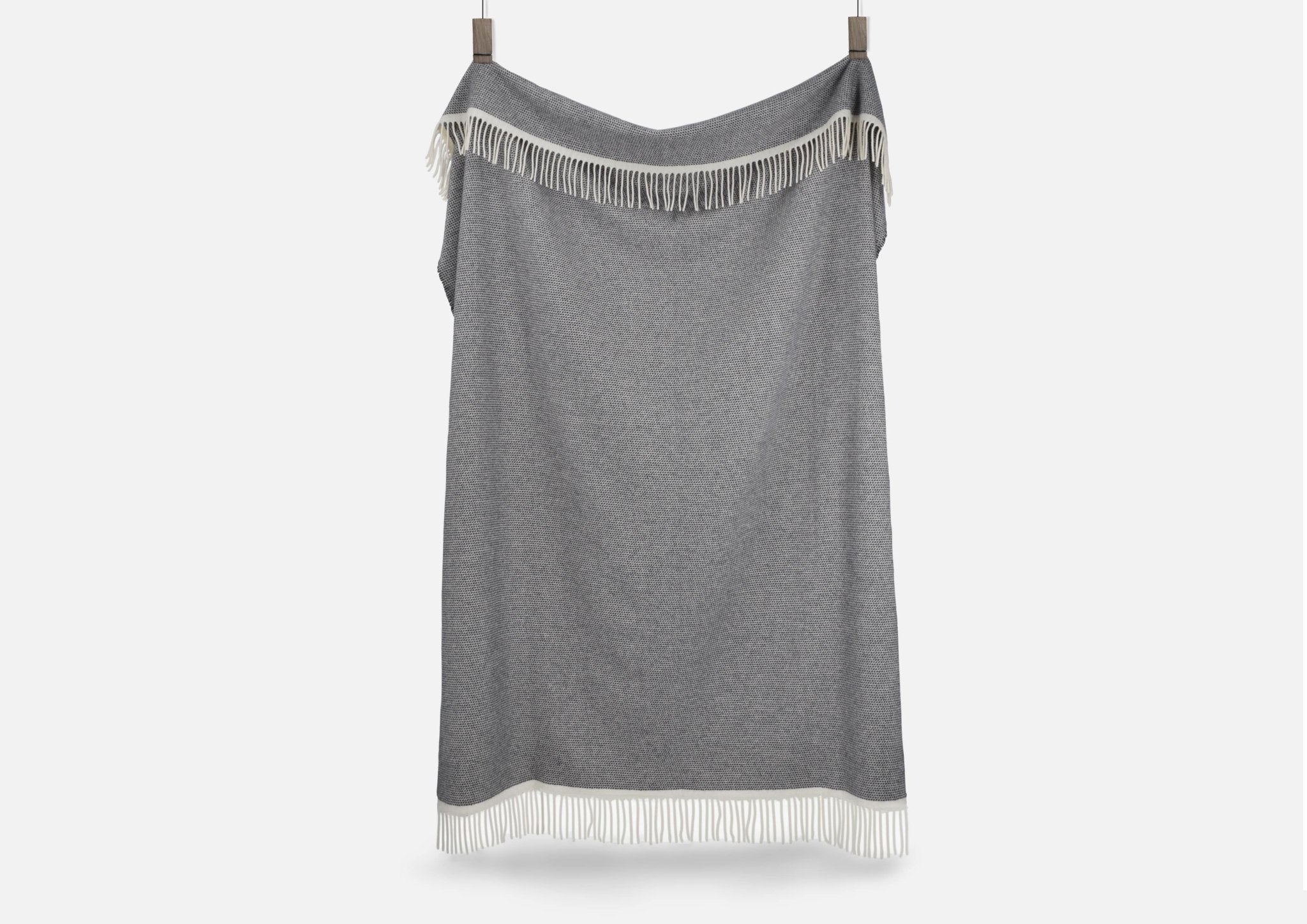 Graphite Duiske Lambswool Throw Blanket - Cushendale Woollen Mills