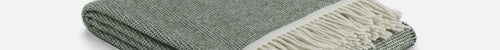 Moss Duiske Lambswool Throw Blanket - Cushendale Woollen Mills