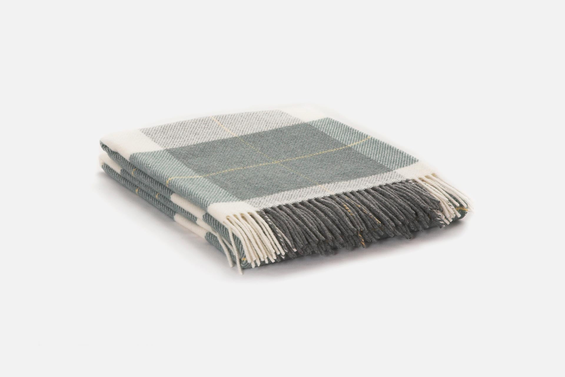 Sage Glynn Lambswool Throw Blanket - Cushendale Woollen Mills