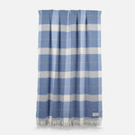 Azure Glynn Lambswool Throw Blanket - Cushendale Woollen Mills