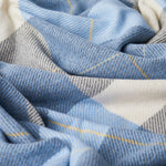 Azure Glynn Lambswool Throw Blanket - Cushendale Woollen Mills