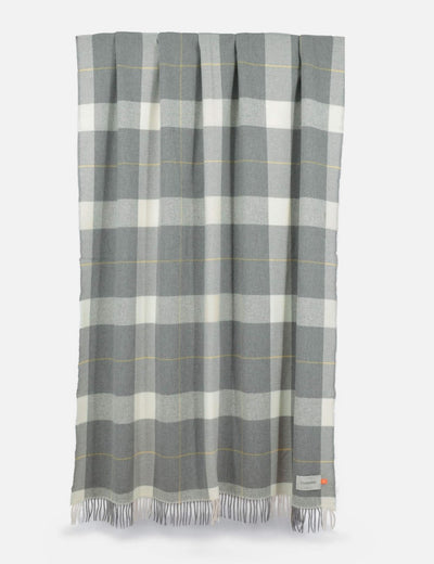 Steel Glynn Lambswool Throw Blanket - Cushendale Woollen Mills