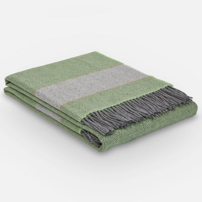Lime Scadán Lambswool Throw Blanket - Cushendale Woollen Mills