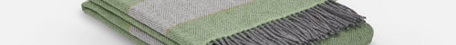 Lime Scadán Lambswool Throw Blanket - Cushendale Woollen Mills