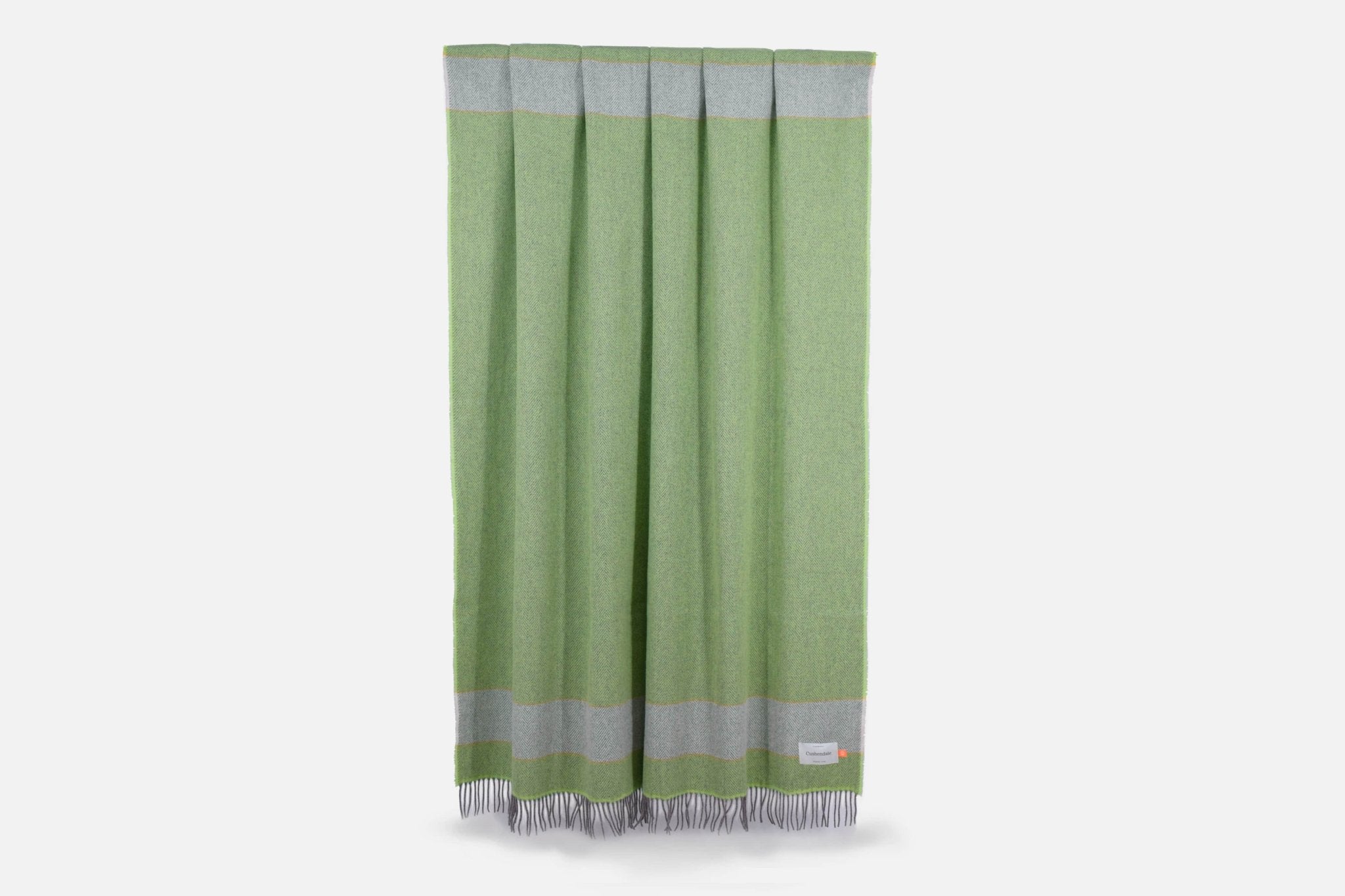 Lime Scadán Lambswool Throw Blanket - Cushendale Woollen Mills