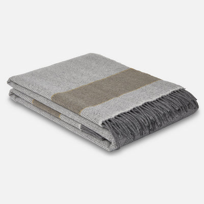 Silver Scadán Lambswool Throw Blanket - Cushendale Woollen Mills