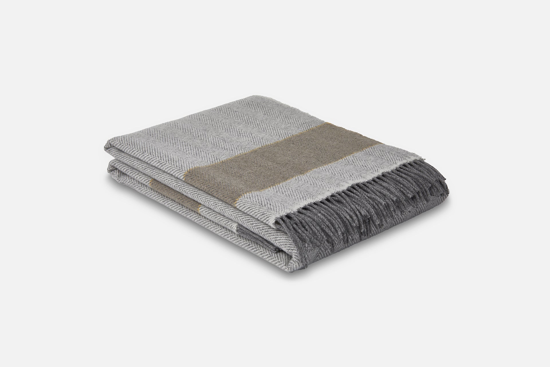 Silver Scadán Lambswool Throw Blanket - Cushendale Woollen Mills