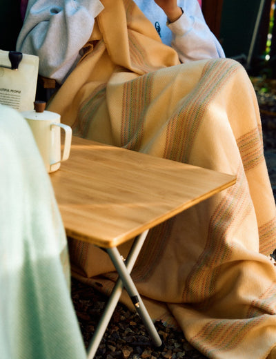 Apricot Seskin Lambswool Throw Blanket - Cushendale Woollen Mills