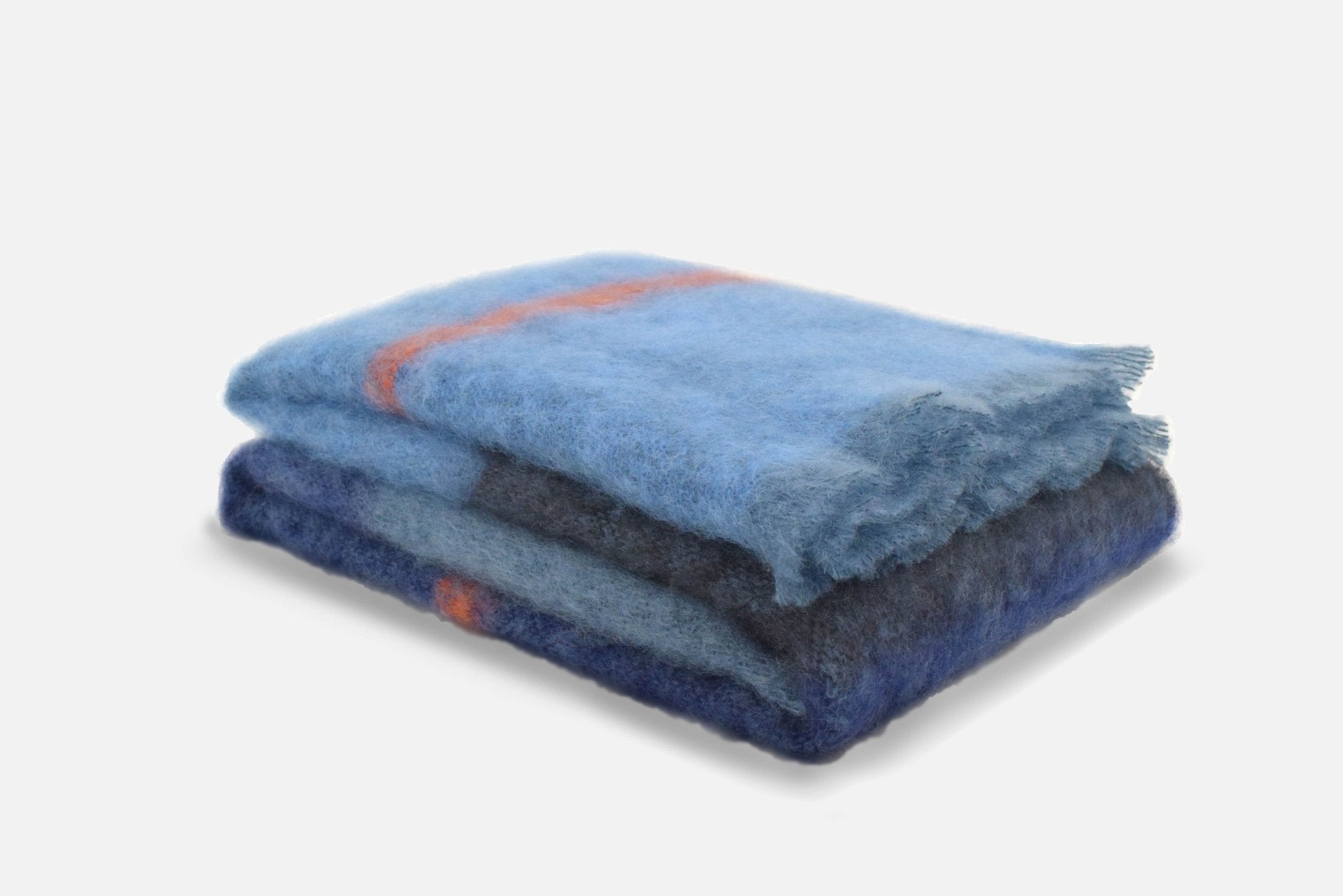 Azure Boher Mohair XThrow Blanket - Cushendale Woollen Mills