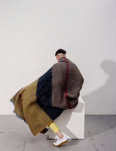 Ochre Boher Mohair XThrow Blanket - Cushendale Woollen Mills