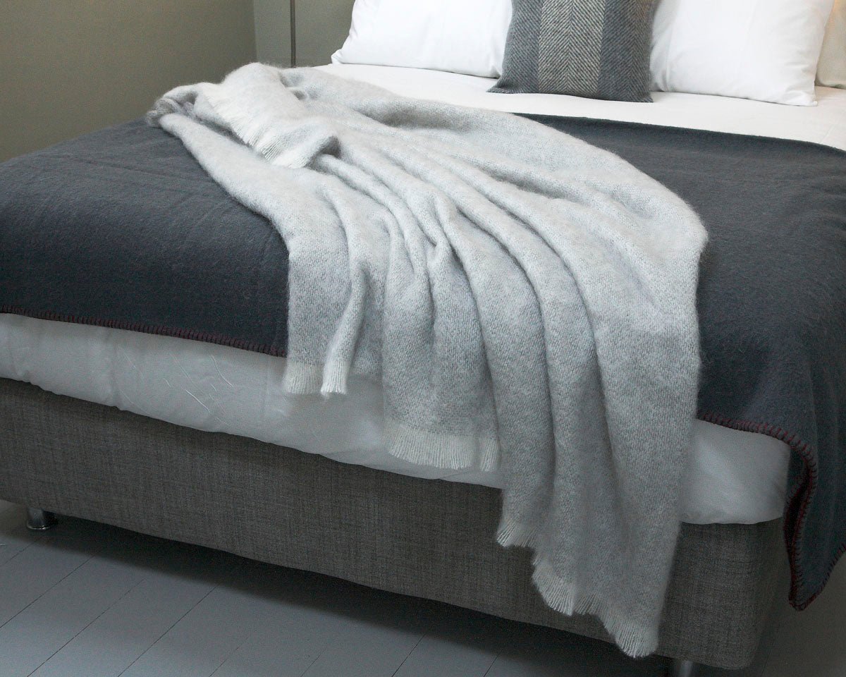 Owl Mooneen Mohair Throw Blanket - Cushendale Woollen Mills