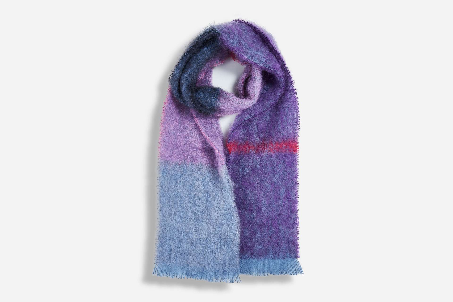 Aubergine Boher Mohair XScarf - Cushendale Woollen Mills