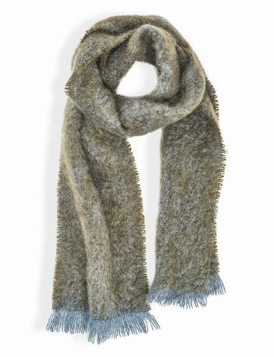 Moss Clash Mohair Scarf - Cushendale Woollen Mills