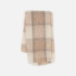 Fawn Plaid Drumin Mohair Scarf - Cushendale Woollen Mills