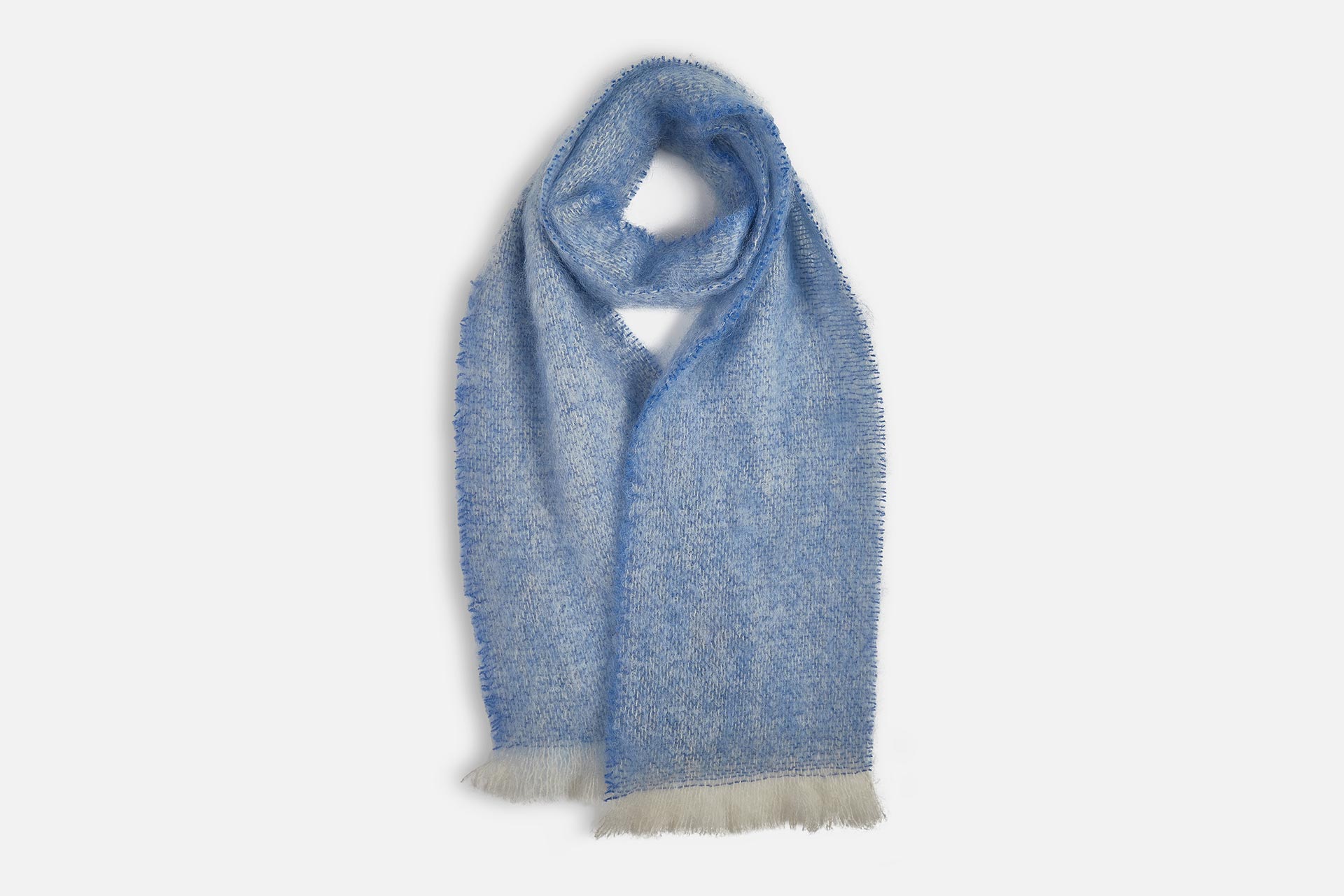 Azure Mooneen Mohair Scarf - Cushendale Woollen Mills