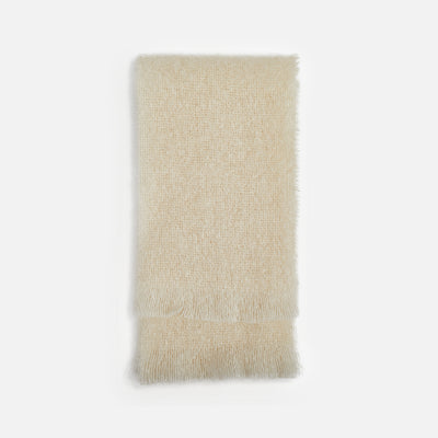 Ivory Mooneen Mohair Scarf - Cushendale Woollen Mills