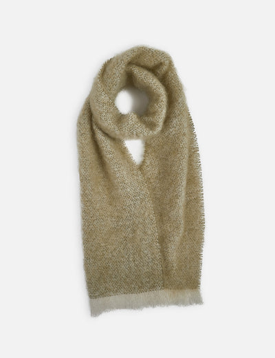 Olive Mooneen Mohair Scarf - Cushendale Woollen Mills