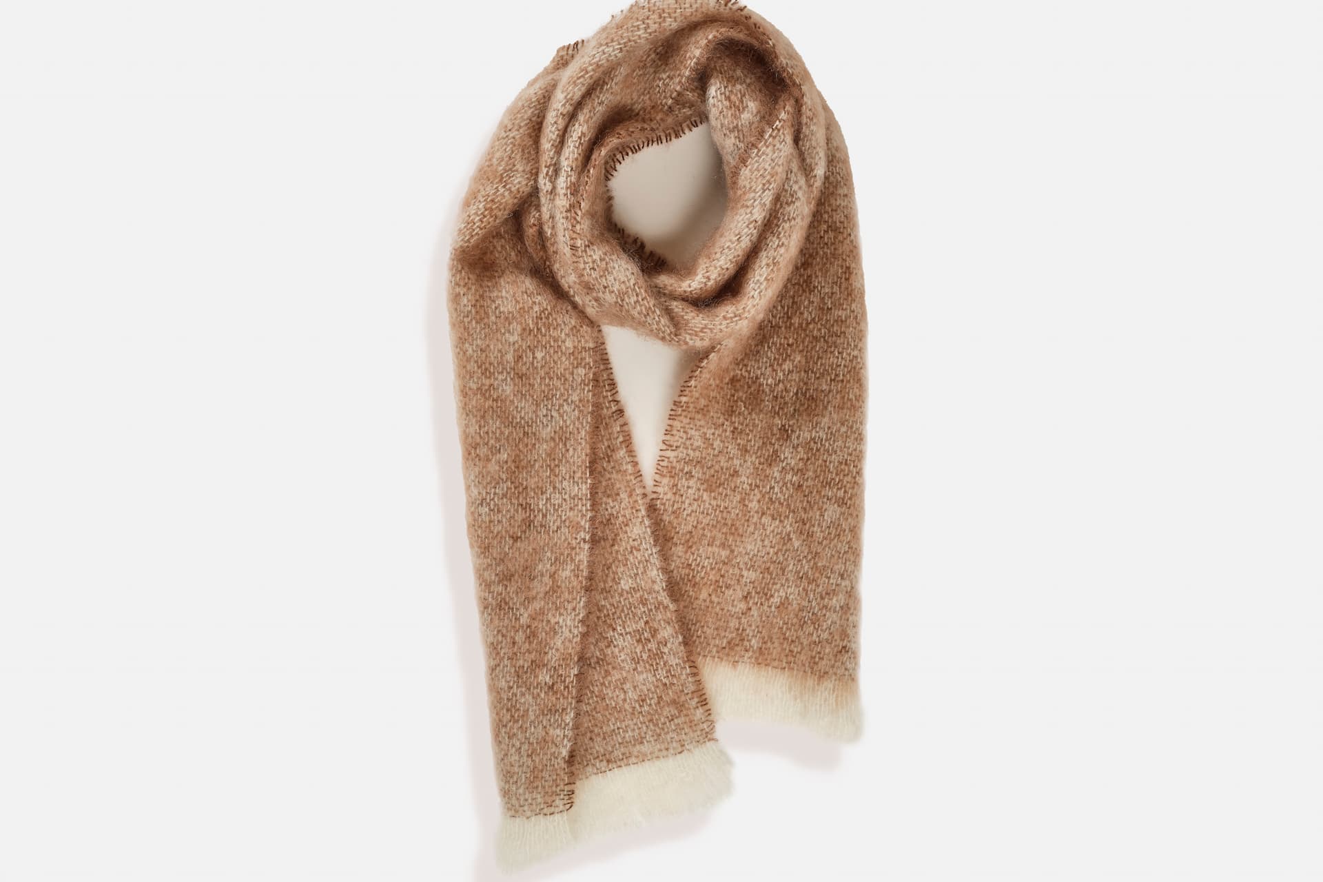 Cocoa Mooneen Mohair Scarf - Cushendale Woollen Mills