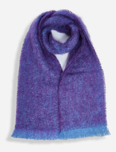 Aubergine Clash Mohair Scarf - Cushendale Woollen Mills